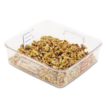 Rubbermaid® Commercial Spacesaver Square Containers, 4 Qt, 8.8 X 8.75 X 4.75, Clear freeshipping - TVN Wholesale
